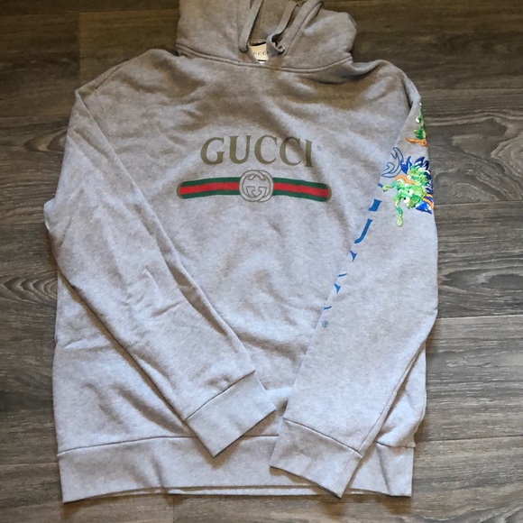 Gucci Other - Gucci Men’s Hooded Dragon Graphic Sweatshirt